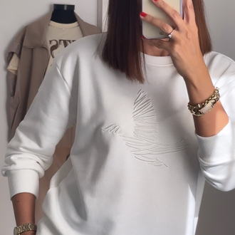 Sweatshirt Kuş Detay