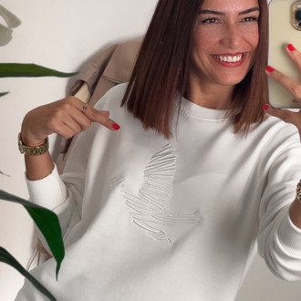 Sweatshirt Kuş Detay