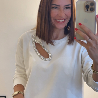 Taşlı Sweatshirt 
