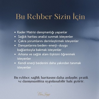 Temel Kurs: Kader Matrisinde Sağlık Haritası ve Çakra Analizi