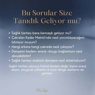 Temel Kurs: Kader Matrisinde Sağlık Haritası ve Çakra Analizi