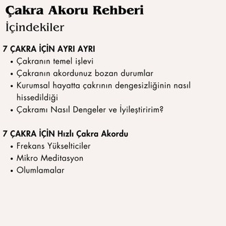 Modern Dünyada 7 Çakra Akoru Seti