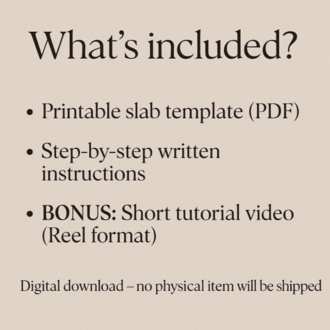 Seashell Chip n Dip Bowl Template: DIY Pottery Slab Building (Printable PDF Download A4 size)