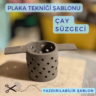 Çay süzgeci Dijital İndirilebilir şablon