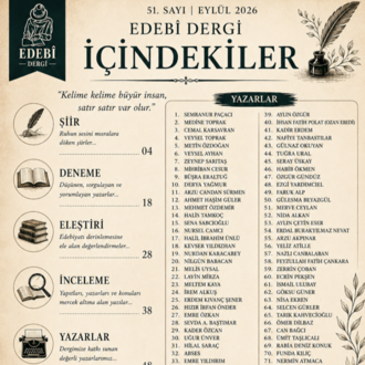 EDEBİ DERGİ – 51. SAYI | EYLÜL 2026