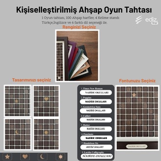Ahşap Kelime Oyunu - Kırmızı