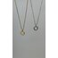 minimal opal kalp kolye /ÇELİK