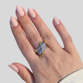 Çift bombe taşlı yüzük | Vip kaplama