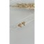 Gold minik taşlı kalp küpe /ÇELİK