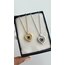 opal taşlı love kalp kolye |ÇELİK