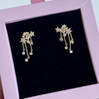 Yıldız yağmuru küpe | Vip kaplama