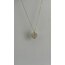 Gold kristal çerçeveli love kolye/ÇELİK