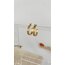 Gold köşeli ezme zincir halka küpe /ÇELİK