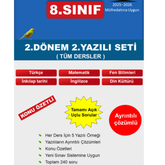 LGS MEBİ Tüm Dersler Konu Anlatımı + Yazılı Seti