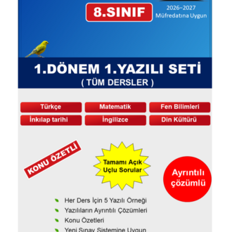 LGS MEBİ Tüm Dersler Konu Anlatımı + Yazılı Seti
