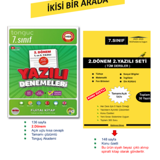 7.Sınıf Tonguç Akademi 2.Dönem Yazılı Kitabı + 7.Sınıf Yazılı Seti