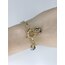 (G0011) YARI ZİNCİR LAPİS TAŞLI KALPLİ BİLEKLİK