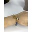 (G0011) YARI ZİNCİR LAPİS TAŞLI KALPLİ BİLEKLİK