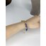 (G0011) YARI ZİNCİR LAPİS TAŞLI KALPLİ BİLEKLİK