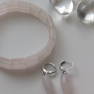 Rolex Model Pembe Kuvars Bileklik 