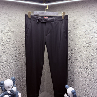 PRADA DEMİR LOGO KUMAŞ PANTOLON SİYAH