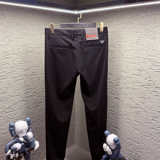 PRADA DEMİR LOGO KUMAŞ PANTOLON SİYAH