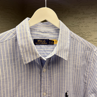 POLO RALPH LAUREN NAKIŞ LOGO ÇİZGİLİ KETEN GÖMLEK