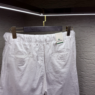 LACOSTE PREMİUM KETEN ŞORT BEYAZ