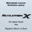Mitsubishi LancerEvolution X Bagaj Yazısı (Gri-siyah)