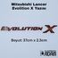 Mitsubishi LancerEvolution X Bagaj Yazısı (Gri-kırmızı)
