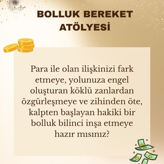 Bolluk, Para, Bereket Atölyesi
