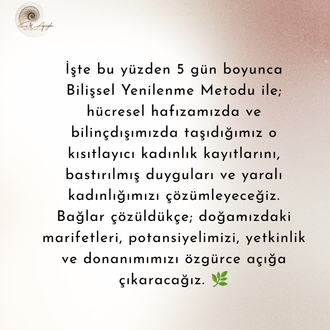 Kadınlığınla Barış Atölyesi