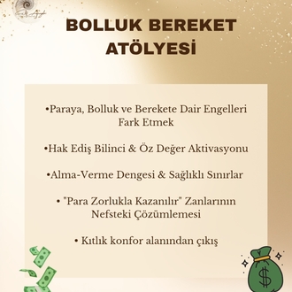 Bolluk, Para, Bereket Atölyesi