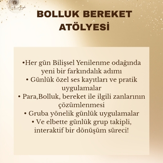 Bolluk, Para, Bereket Atölyesi