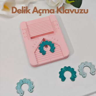 Polimer Kil Küpe Delik Hizalama ve Delme Kılavuzu | Simetrik Dremel Şablonu