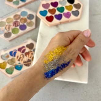 13 Renk Kalp Pigment Glitter Paleti