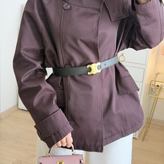 Burgundy trench jacket