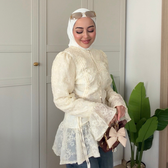 Desenli detaylı tunik