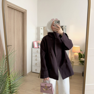 Burgundy trench jacket
