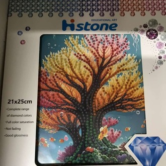 5D Yapışan Boncuk Goblen Mozaik Tablo Pano 21*25 cm Yaşam Ağacı