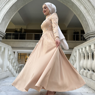 taşlı prenses elbise