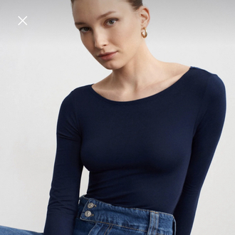 Dilvin 32549 kayık yaka bodysuit