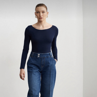 Dilvin 32549 kayık yaka bodysuit