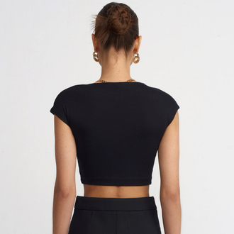 Dilvin modal pamuklu T-Shirt - Siyah