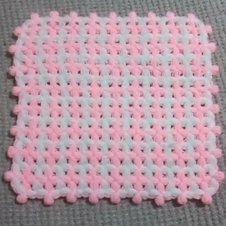 Pembe Beyaz El Yapımı Lif   