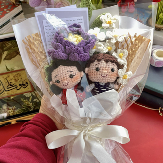 Kişisel 2’li Bebekli Şakayık Buket