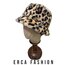 Leopar Desenli Peluş Vizon Bucket Şapka