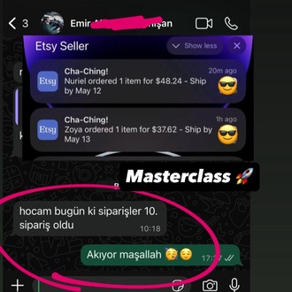 Etsy MasterClass Gold Birebir Danışmanlık