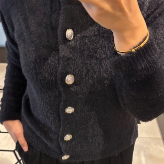 Siyah Angora Hırka