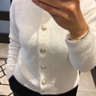 Beyaz Angora Hırka